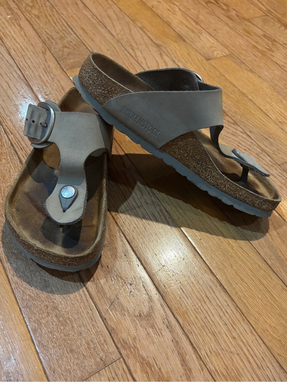 Birkenstock Gizeh Taupe Suede Toe Post Sandals EU 36 Women’s 5-5.5